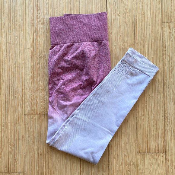 Women’s Gymshark Ombre Beet/Pink Seamless Leggings, Size M - Picture 2 of 10